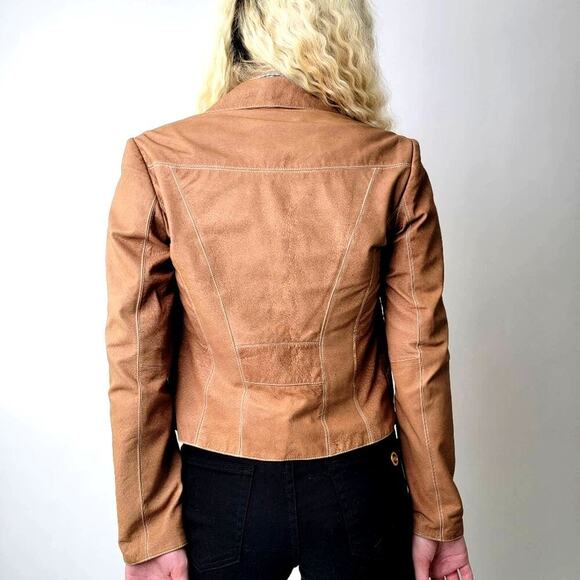 Slim Cut Western Leather Jacket by Wisons Leather - S - Picture 2 of 7